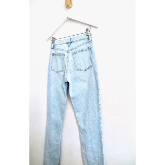 Abercrombie & Fitch The Skinny High Rise Split Hem Vent Jeans Blue 27/4 Long - Picture 14 of 16